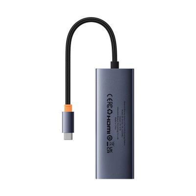 2. Hub Baseus UltraJoy Series 5w1 USB-C do 1x HDMI4K@30Hz+ 4 x USB-A 3.0 - szary