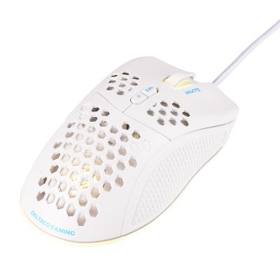7. Deltaco Gaming GAM-108-W myszka Dla praworęcznych USB Typu-A Optyczny 6400 DPI
