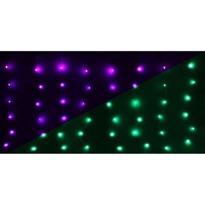 19. LAMPKI CHOINKOWE KURTYNA ŚWIETLNA ZEW/WEW 240 LED 600X60CM Z PILOTEM RGB KOLOR
