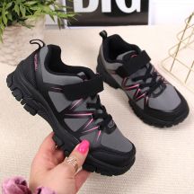 Buty trekkingowe na rzep American Club Jr AM902A szare 