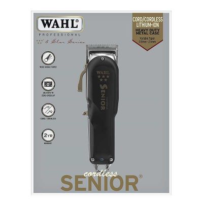 2. Maszynka do strzyżenia Wahl Cordless Senior 08504-2316H Czarna (Li-Ion)