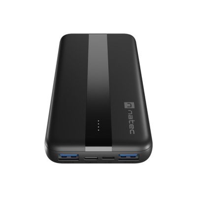 6. NATEC POWERBANK TREVI SLIM Q V2 10000MAH PD USB-C 20W + USB-A 18W + KABEL USB-C