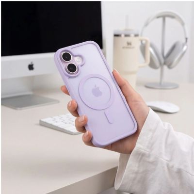 8. Etui Tech-Protect BasicMag MagSafe na iPhone 17 - liliowe matowe