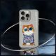 8. Etui Nimmy Glasses Cool Cat na iPhone 15 Pro Max - szare