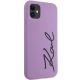 4. Etui Karl Lagerfeld Silicone Signature na iPhone 11 / Xr - purpurowe