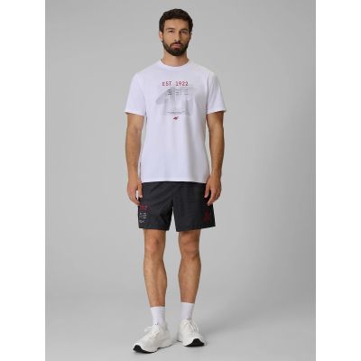 5. T-shirt regular z nadrukiem męski 4F 4FRSS26TTSHM4039-10S