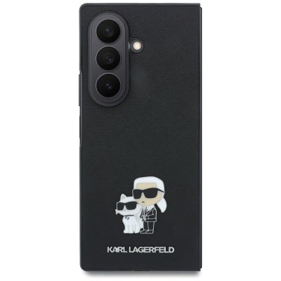 2. Etui Karl Lagerfeld Saffiano Karl&Choupette Pin na Samsung Galaxy Z Fold 8 Ultra - czarne