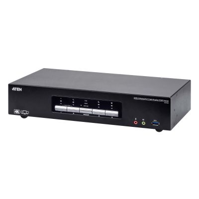 ATEN Przełącznik KVM Switch 4P USB3.0 4K DP Triple View KVMP S
