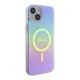 4. Etui Guess IML Iridescent MagSafe do iPhone 15 Plus - fioletowe