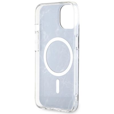 7. Etui Guess Marble MagSafe na iPhone 14 Plus - czarne