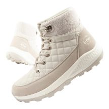 Lee Cooper buty sportowe damskie zimowe trekkingowe ocieplane kremowe skóra ekologiczna
