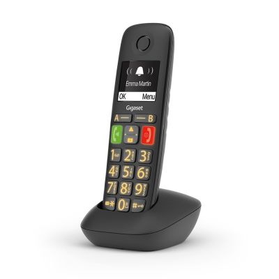 3. Gigaset E290HX Telefon analogowy/DECT Nazwa i identyfikacja dzwoniącego Czarny