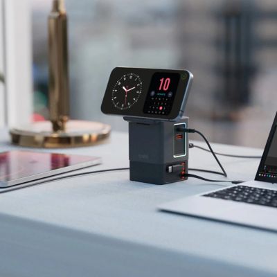 10. Stacja ładująca SBS Power Dock 6w1 z MagSafe, podstawką i kablami USB-C 65W – czarna