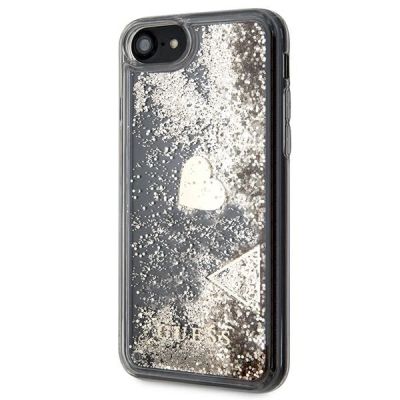 2. Etui Guess Glitter Charms na iPhone SE 2022 / SE 2020 / 7 / 8 - złote
