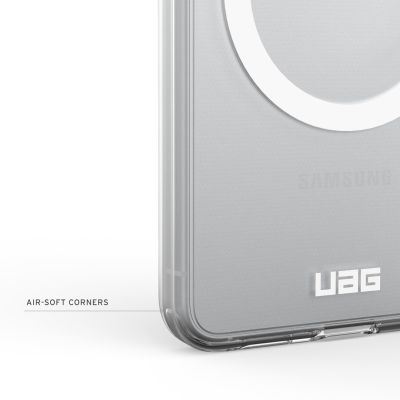 5. UAG Scout Clear Magnet - etui z wbudowanym modułem magnetycznym do Samsung Galaxy S26 (ice/white)