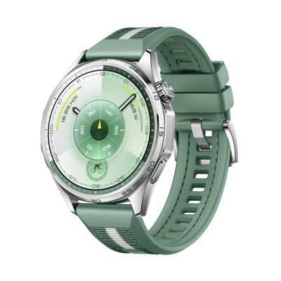 2. Inteligentny zegarek Huawei WATCH GT 6 46mm, GPS, dioda AMOLED, 1,47 cala, wodoodporny, zielony