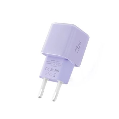 4. Ładowarka sieciowa Tech-Protect NCM25 USB-C PD 25W - fioletowa