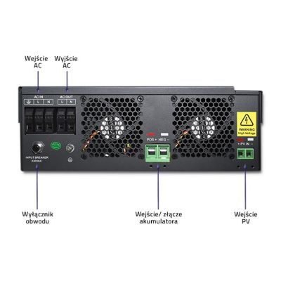 5. QOLTEC INWERTER SOLARNY HYBRYDOWY OFF-GRID 5,5KW | 100A | 48V | MPPT | SNUS