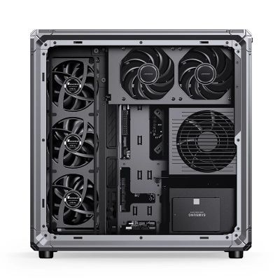 28. Jonsbo X400 PC-Gehäuse, Midi-Tower, ATX, Tempered Glass - grau