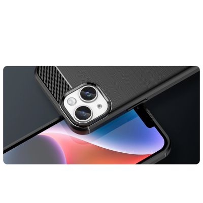 9. Carbon Case etui iPhone 14 Plus elastyczny żelowy pokrowiec na tył plecki czarny