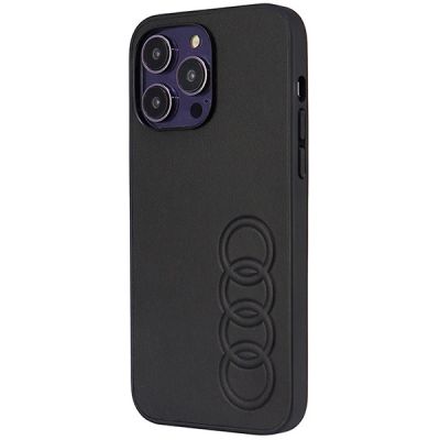 3. Etui Audi Synthetic Leather na iPhone 14 Pro Max - czarne