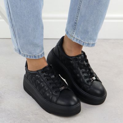 6. Półbuty pikowane na platformie Filippo W DP7285 PAW639A