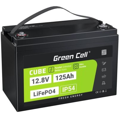 27. Green Cell CUBE Akumulator LiFePO4 125Ah 12V/12.8V 1600Wh LFPGC12V125AH