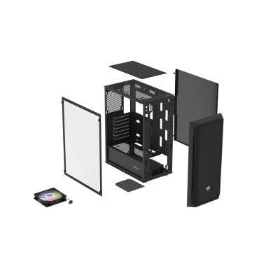 49. FURY OBUDOWA KOMPUTEROWA FURY SHOBO RGB MIDI TOWER Z OKNEM CZARNA