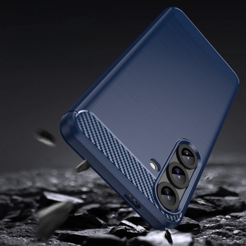 4. Etui silikonowe Carbon Case do Samsung Galaxy S25+ - niebieskie
