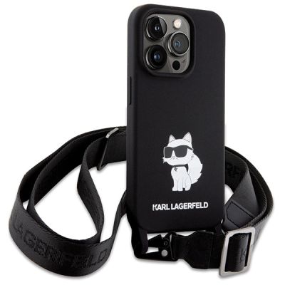 3. Etui Karl Lagerfeld Crossbody Silicone Choupette do iPhone 15 Pro Max - czarne