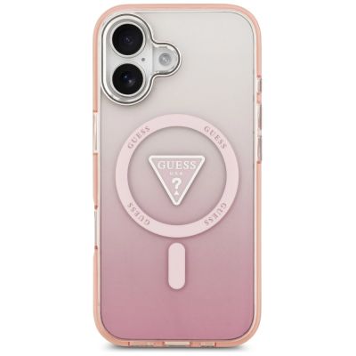 3. Etui Guess IML Gradient Triangle Logo MagSafe na iPhone 17 - różowe
