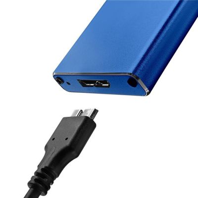 7. QOLTEC OBUDOWA NA DYSK M.2 SSD | SATA | NGFF | USB 3.0 | SUPER SPEED 5GB/S | 2TB | NIEBIESKI