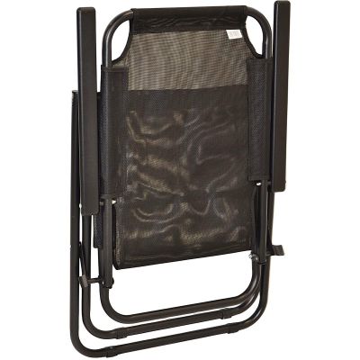 6. KRZESŁO TURYSTYCZNE Z PODŁOKIETNIKAMI 61x66x65-108CM SKŁADANE CZARNE ENERO CAMP