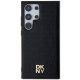 3. Etui DKNY Leather Pattern Metal Logo MagSafe na Samsung Galaxy S24 Ultra - czarne