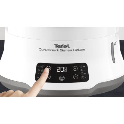 13. Tefal Convenient Series Deluxe VC502D szybkowar parowy 3 kosze, Blat 900 W Stal nierdzewna, Biały