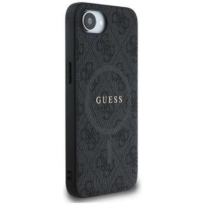 4. Etui Guess PU Leather 4G Colored Ring z MagSafe na iPhone 16e - czarne