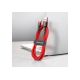 4. Kabel Baseus Cafule CATKLF-A09 (USB 2.0 - USB typu C ; 0,50m; kolor czerwony)
