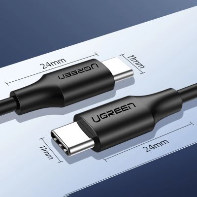 11. Kabel Ugreen US286 USB-C - USB-C PD QC 3A 480Mb/s 2m - czarny