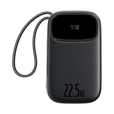 2. Powerbank Baseus EnerFill FC31 20000mAh 22.5W z wyświetlaczem cyfrowym i 2 wbudowanymi kablami (USB-C + Lightning) - czarny