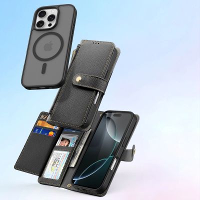 3. Etui skórzane Dux Ducis Lawa na iPhone 16 Pro Max - czarne
