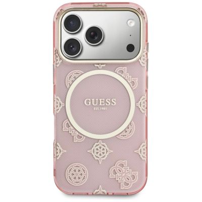 3. Etui Guess IML Peony Dot MagSafe na iPhone 17 Pro - różowe