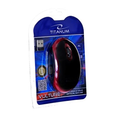 2. Mysz komputerowa TITANUM VULTURE TM116R (optyczna; 1000 DPI; kolor czarny, kolor czerwony)