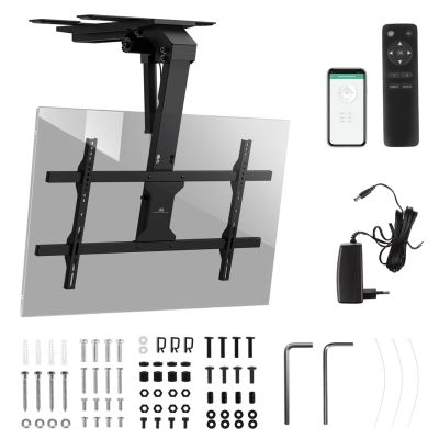 3. Uchwyt elektryczny do TV Maclean, sufitowy, obsługa Tuya, max. VESA 800x400, dla TV 43-86", max. 45kg, MC-110 T