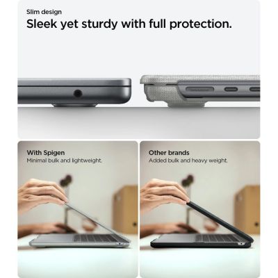 8. Etui Spigen Urban Fit na MacBook Air 13" 2023 / 2024 / 2025 2026 - szare