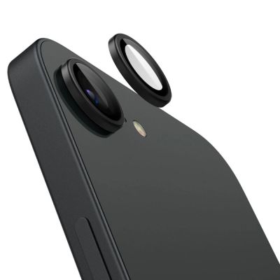 3. Osłona aparatu Spigen Optik Pro GLAS.TR "Ez Fit" 2-pack na iPhone 16e / 17e - czarna