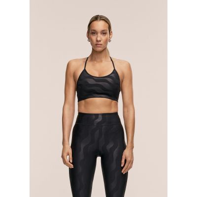 3. Stanik sportowy CASALL Sleek Strappy Sports Bra Printed kolor czarny