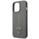 6. Etui Guess Saffiano Triangle Logo na iPhone 13 Pro / 13  6,1" - srebrne