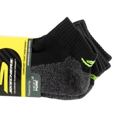 2. Skechers 3pk Mens 1/2 Terry Q-Black Socks   S114981-HBLK Czarne 41-46