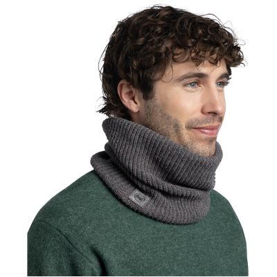 Komin na szyję Buff Upcycled Merino Neckwarmer - thier grey heather