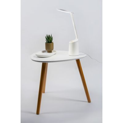 9. Nowoczesna lampka na biurko LED Activejet FUTURE biała z wbudowaną baterią akumulatorem wielokrotnego ładowania